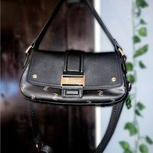 Juicy Couture Black and Gold Shoulder Bag